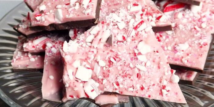 Valentine's Day peppermint bark.