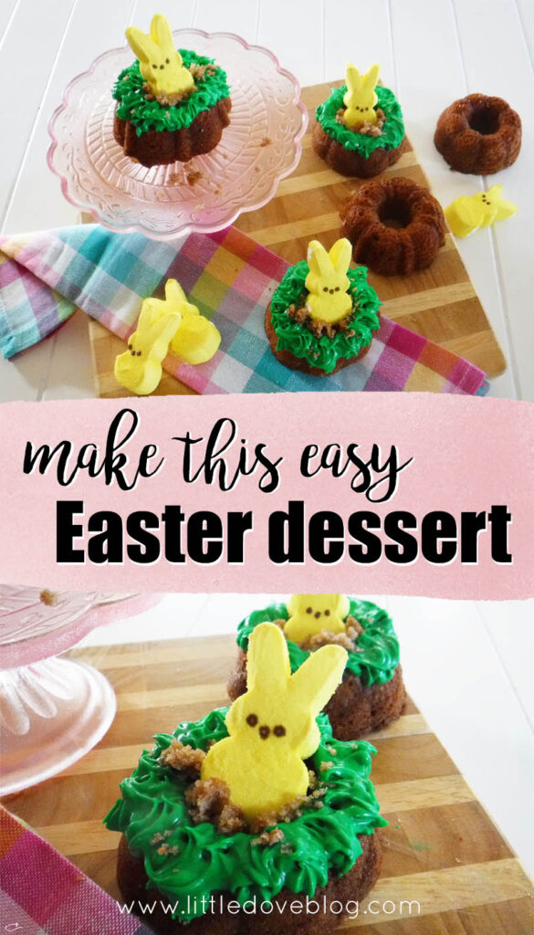 easy Easter dessert: bunny borough bundt cakes - Little Dove Blog