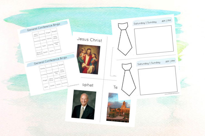 Free printables for kids to use during LDS General Conference.
