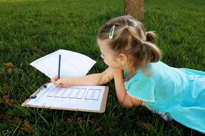 Justine Young, homeschooling mom and blogger, shares four free printables for nature scavenger hunts for your kids for Earth Day.