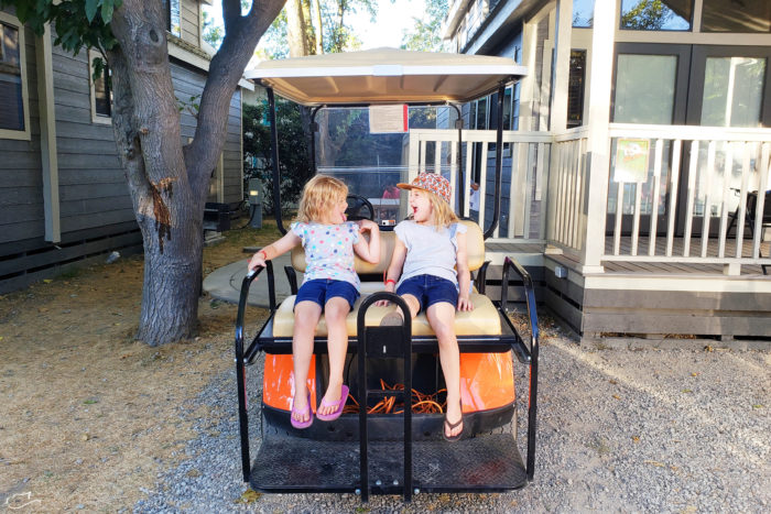 Lifestyle blogger and mom of five, Justine at Little Dove, gives a review of Jellystone Park-Tower Resort in Lodi, California.