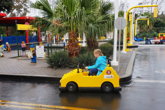 Rainy day at Legoland California.