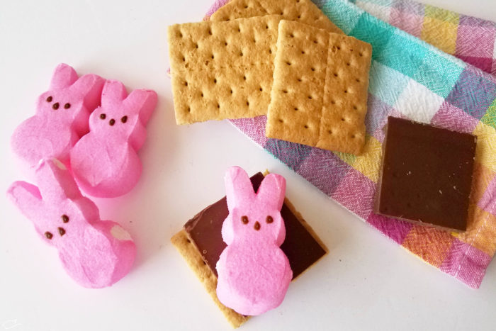 Microwave s'mores. Easter s'mores. Smores.