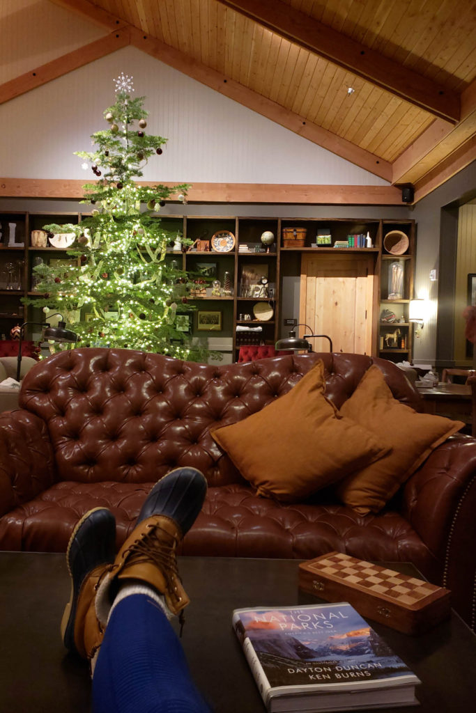 Christmas tree in the lodge