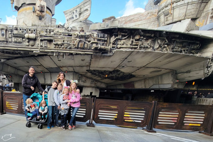 Our family at Galaxy's Edge at Disneyland.