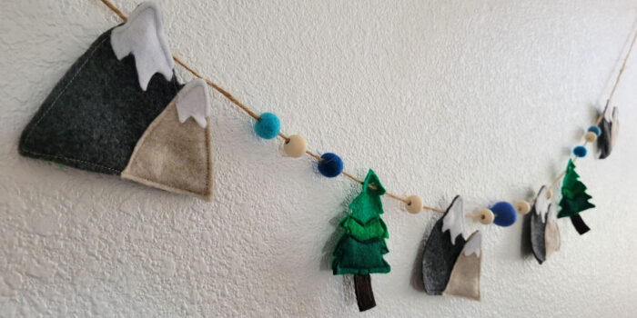 How to make a nature inspired felt garland.